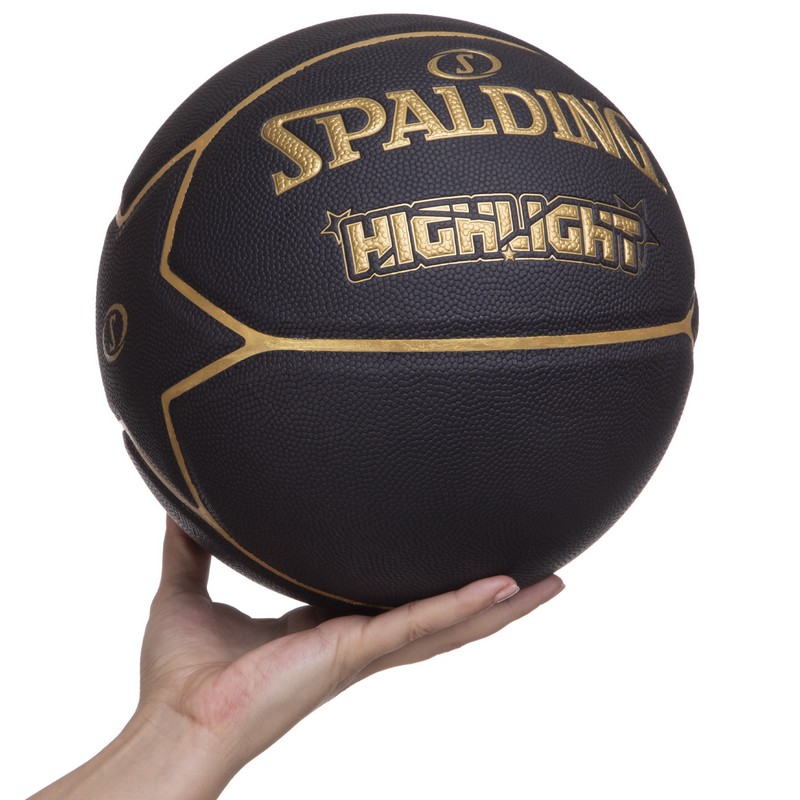 М'яч баскетбольний SPALDING 76869Y HIGHLIGHT розмір 7 чорний