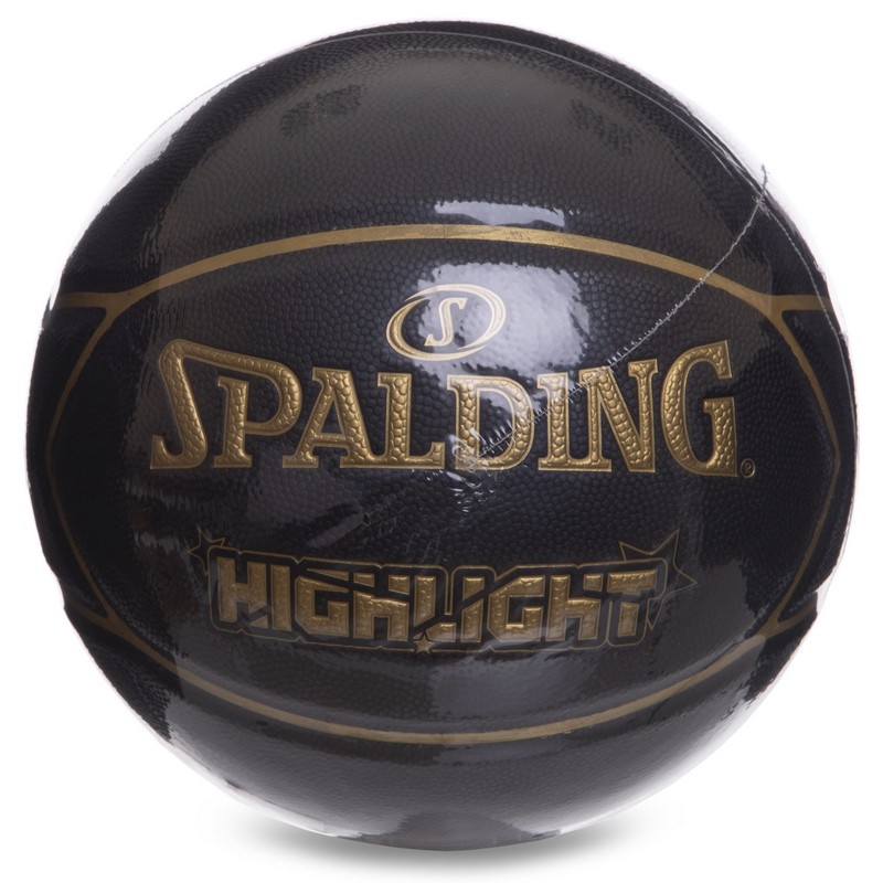 М'яч баскетбольний SPALDING 76869Y HIGHLIGHT розмір 7 чорний