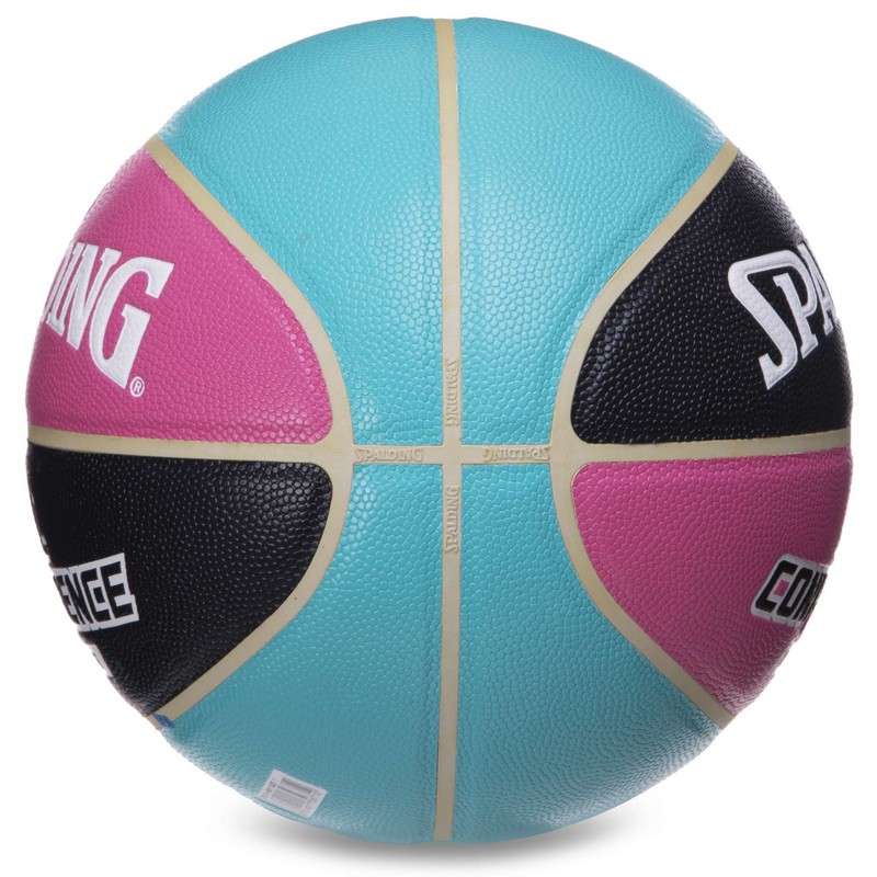 М'яч баскетбольний SPALDING ALL CONFERENCE 76895Y розмір 7 блакитний-чорний