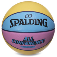 М'яч баскетбольний SPALDING ALL CONFERENCE 76896Y розмір 7 жовтий-блакитний