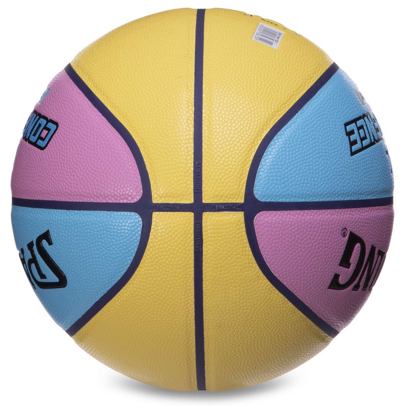М'яч баскетбольний SPALDING ALL CONFERENCE 76896Y розмір 7 жовтий-блакитний