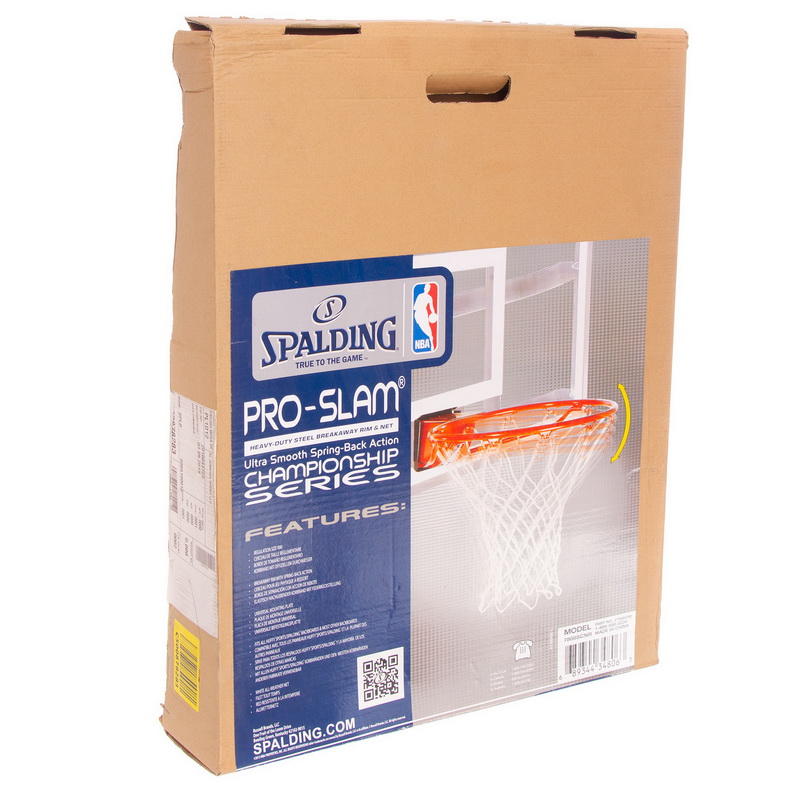 Кільце баскетбольне із сіткою кошик баскетбольний №7 SPALDING PRO SLAM RIM 7888SCNR червоний