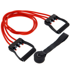 Еспандер трубчастий з ручками з дверним фіксатором SP-Sport  Resistance Band 8021-30-170 30LB d-12мм l-170см червоний