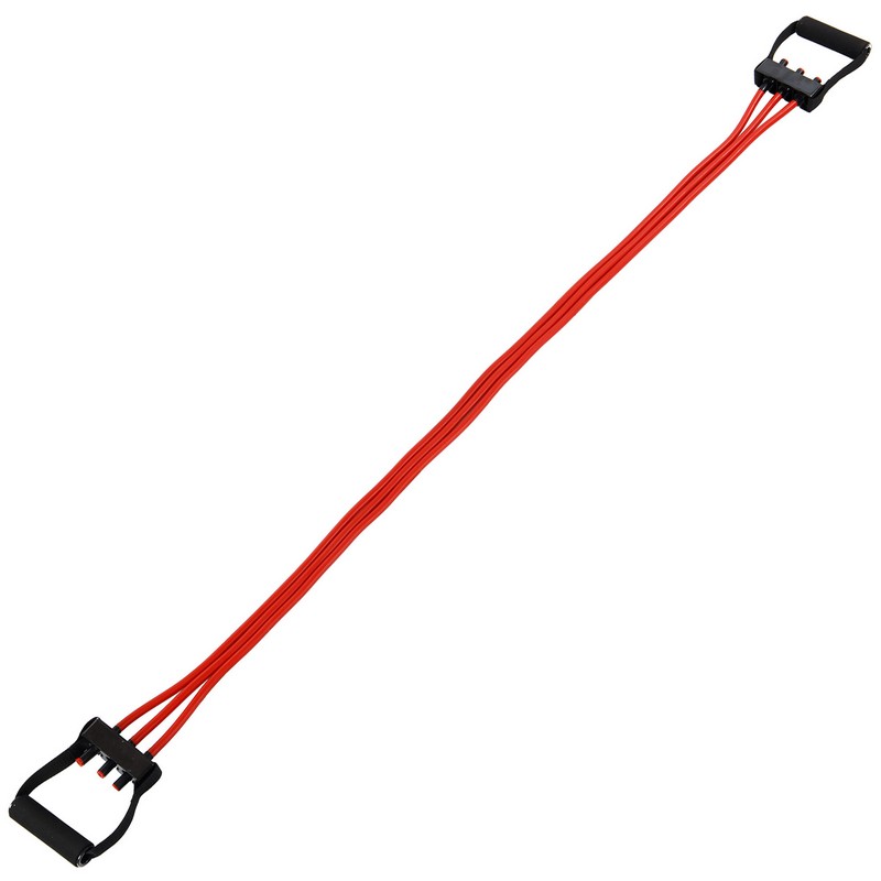 Еспандер трубчастий з ручками з дверним фіксатором SP-Sport  Resistance Band 8021-30-170 30LB d-12мм l-170см червоний
