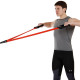 Еспандер трубчастий з ручками з дверним фіксатором SP-Sport  Resistance Band 8021-30-170 30LB d-12мм l-170см червоний