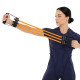 Еспандер трубчастий з ручками SP-Sport Resistance Band 8021-4 навантаження-18кг довжина-75см жовтий