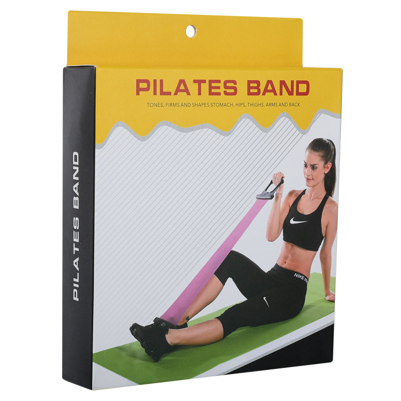Стрічка-еспандер еластична для фітнесу та йоги з ручками SP-Sport Pilates Band 8038 кольори в асортименті