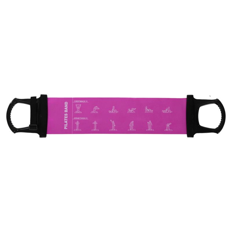 Стрічка-еспандер еластична для фітнесу та йоги з ручками SP-Sport Pilates Band 8038 кольори в асортименті