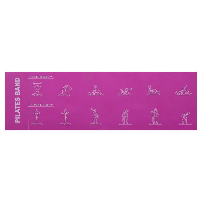 Стрічка-еспандер еластична для фітнесу та йоги з ручками SP-Sport Pilates Band 8038 кольори в асортименті
