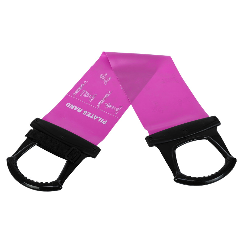 Стрічка-еспандер еластична для фітнесу та йоги з ручками SP-Sport Pilates Band 8038 кольори в асортименті