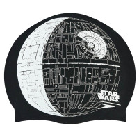 Шапочка для плавання силіконова для дорослих SPEEDO SLOGAN PRINT 808385C852 Star Wars Death Star чорний-сірий