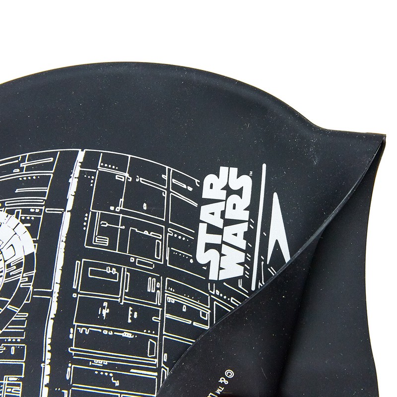 Шапочка для плавання силіконова для дорослих SPEEDO SLOGAN PRINT 808385C852 Star Wars Death Star чорний-сірий