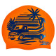 Шапочка для плавання силіконова для дорослих SPEEDO SLOGAN PRINT 808385C859 помаранчевий-синій