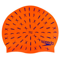 Шапочка для плавання силіконова юніорська SPEEDO JUNIOR SLOGAN PRINT 808386B966 червоний