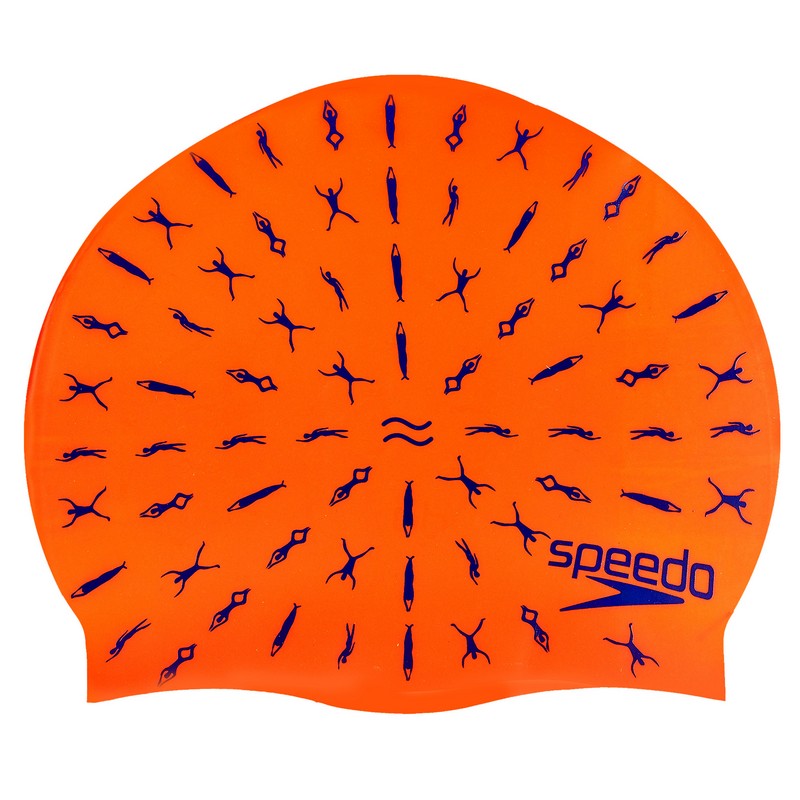 Шапочка для плавання силіконова юніорська SPEEDO JUNIOR SLOGAN PRINT 808386B966 червоний