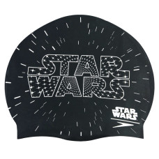 Шапочка для плавання силіконова юніорська SPEEDO JUNIOR SLOGAN PRINT 808386C353 Star Wars чорний-білий