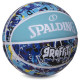 М'яч баскетбольний гумовий SPALDING GRAFFITI 84373Y розмір 7 блакитний-синій