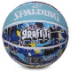 М'яч баскетбольний гумовий SPALDING GRAFFITI 84373Y розмір 7 блакитний-синій