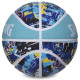М'яч баскетбольний гумовий SPALDING GRAFFITI 84373Y розмір 7 блакитний-синій