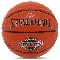 М'яч баскетбольний гумовий SPALDING NEVERFLAT HEX 84440Y розмір 7 помаранчевий
