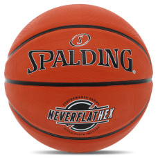 М'яч баскетбольний гумовий SPALDING NEVERFLAT HEX 84440Y розмір 7 помаранчевий