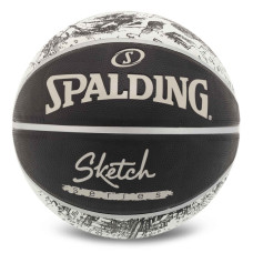 М'яч баскетбольний гумовий SPALDING SKETCH 84447Y розмір 7 чорний