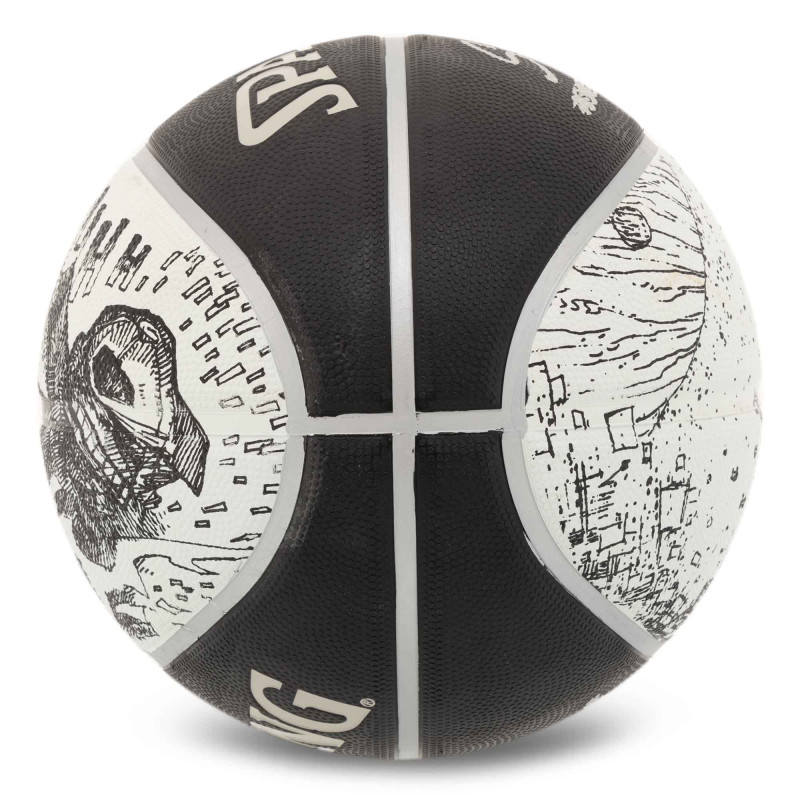 М'яч баскетбольний гумовий SPALDING SKETCH 84447Y розмір 7 чорний