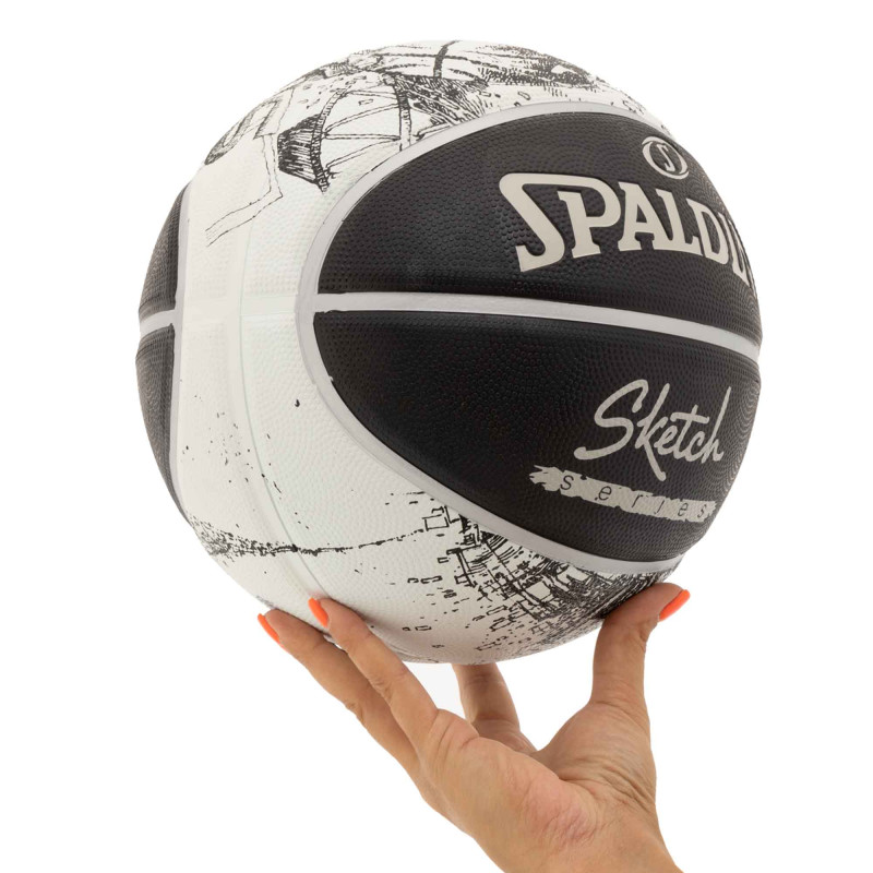М'яч баскетбольний гумовий SPALDING SKETCH 84447Y розмір 7 чорний