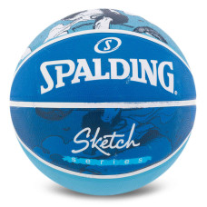 М'яч баскетбольний гумовий SPALDING SKETCH DRIBBLE 84448Y розмір 7 синій
