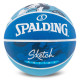 М'яч баскетбольний гумовий SPALDING SKETCH DRIBBLE 84448Y розмір 7 синій