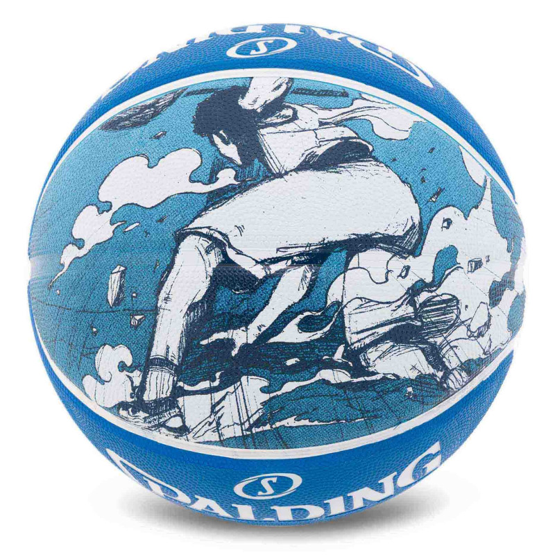 М'яч баскетбольний гумовий SPALDING SKETCH DRIBBLE 84448Y розмір 7 синій