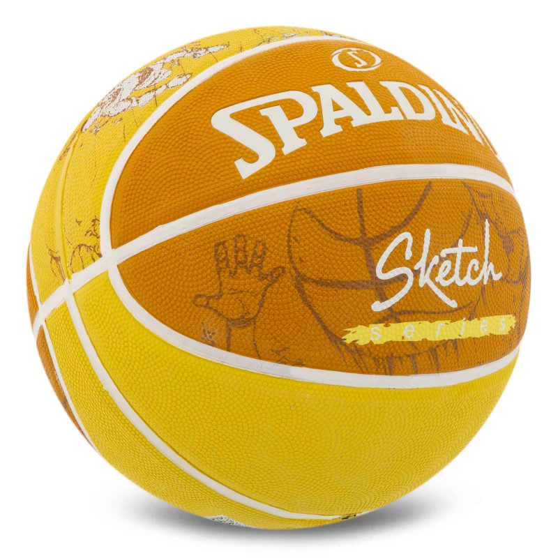 М'яч баскетбольний гумовий SPALDING SKETCH CRACK 84450Y розмір 7 жовтий