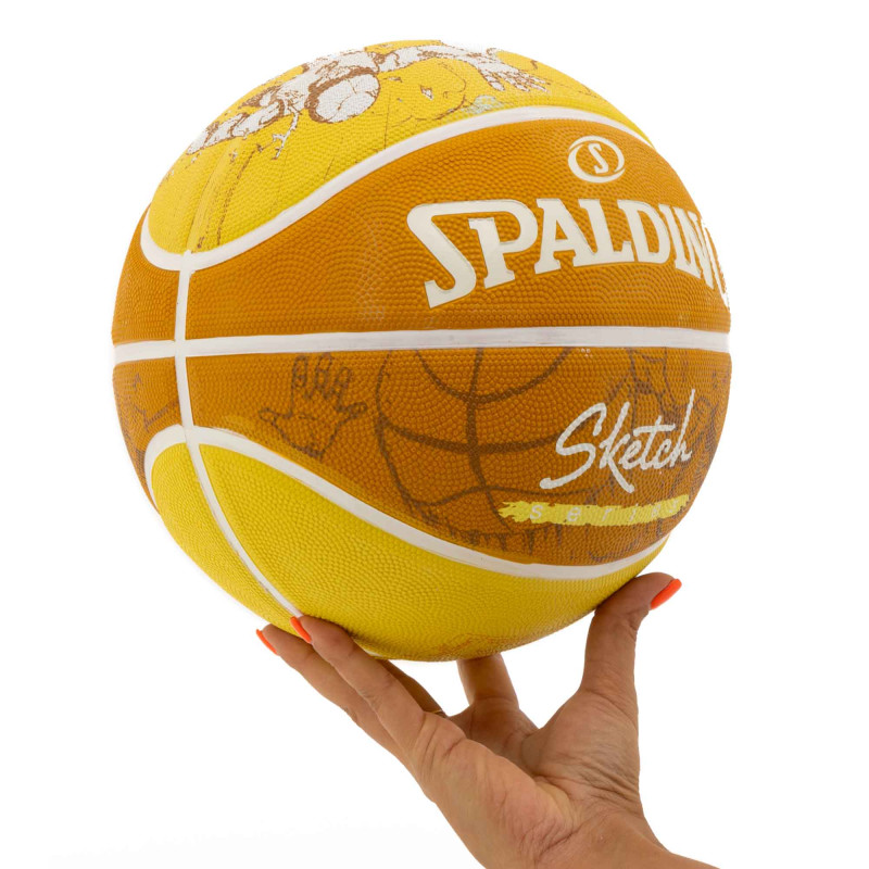 М'яч баскетбольний гумовий SPALDING SKETCH CRACK 84450Y розмір 7 жовтий