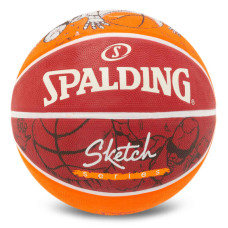 М'яч баскетбольний гумовий SPALDING SKETCH CRACK 84451Y розмір 7 червоний