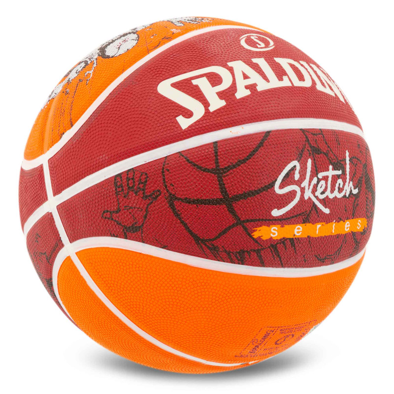 М'яч баскетбольний гумовий SPALDING SKETCH CRACK 84451Y розмір 7 червоний
