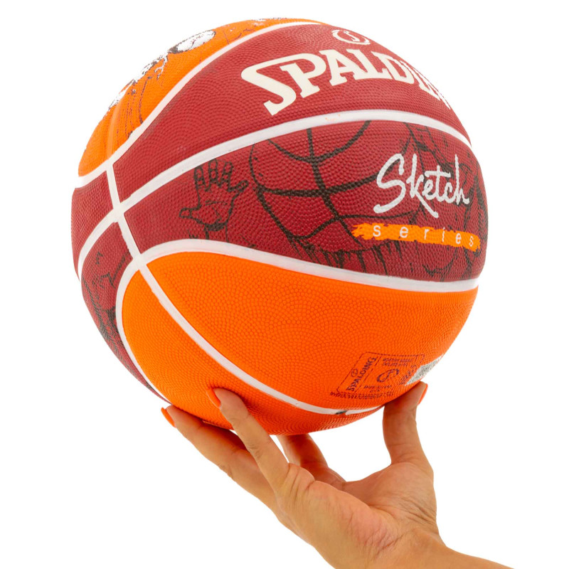 М'яч баскетбольний гумовий SPALDING SKETCH CRACK 84451Y розмір 7 червоний