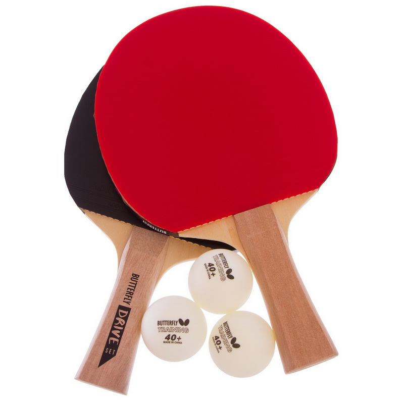 Набір для настільного тенісу BUTTERFLY DRIVE SET 85102 2 ракетки 3 м'яча