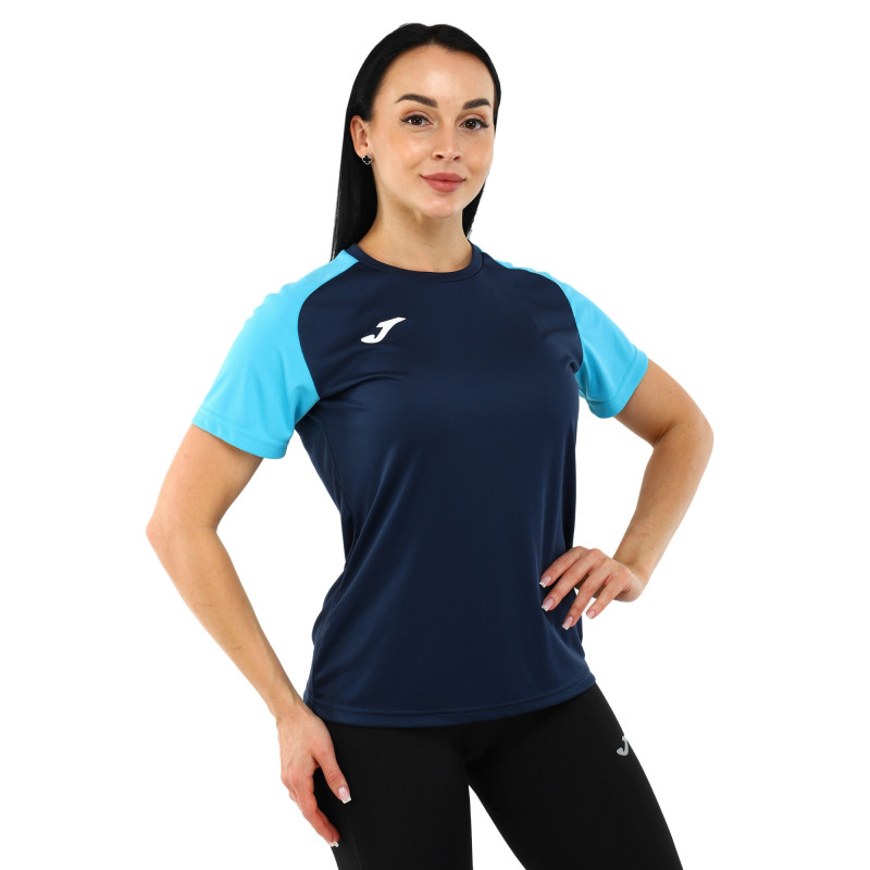 Футболка жіноча Joma ACADEMY IV 901335-342 2XS-L темно-синій-блакитний
