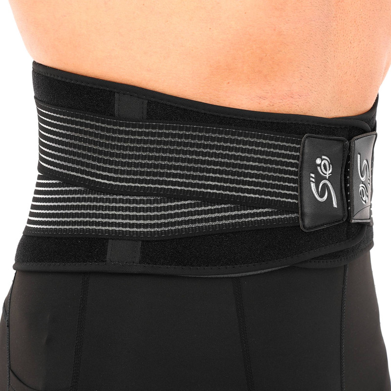 Пояс корсетний для спорту MUTE WAIST SUPPORT 9016 one size чорний-білий