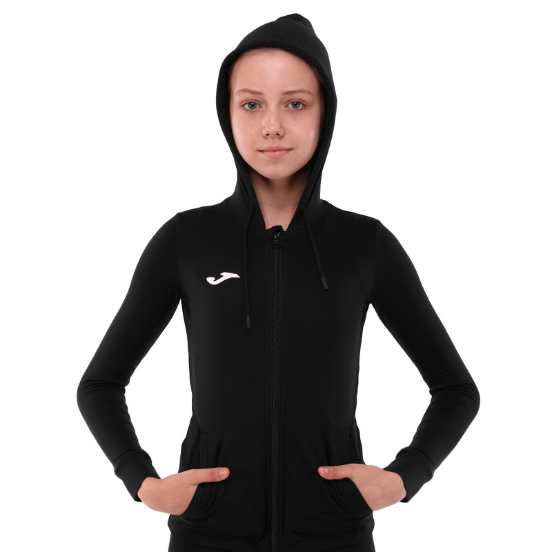 Кофта спортивна жіноча на блискавці з капюшоном Joma SCULPTURE II 901861-100 4XS-L чорний