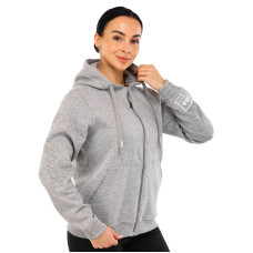 Кофта спортивна жіноча на блискавці з капюшоном Joma URBAN STREET 902423-150 S-L світло-сірий