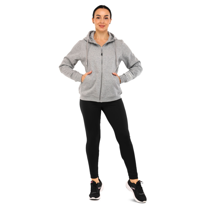 Кофта спортивна жіноча на блискавці з капюшоном Joma URBAN STREET 902423-150 S-L світло-сірий