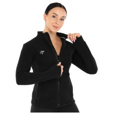 Кофта спортивна жіноча на блискавці  флісова Joma ALPES 902540-100 розмір S-XL чорний