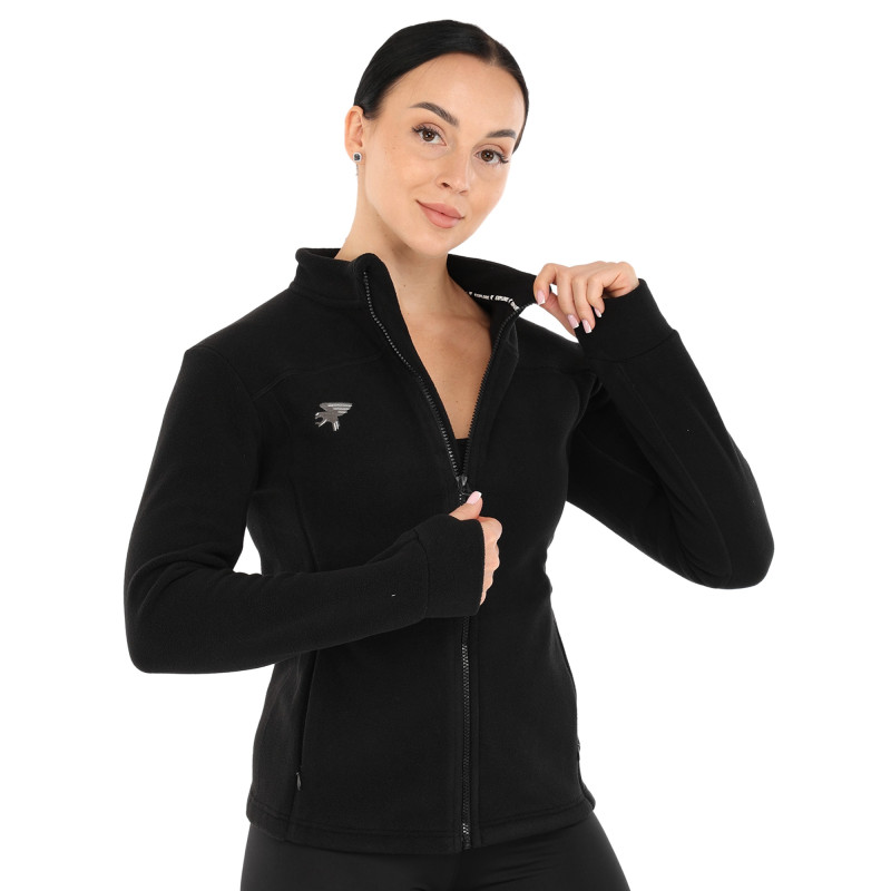 Кофта спортивна жіноча на блискавці  флісова Joma ALPES 902540-100 розмір S-XL чорний