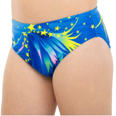Плавки для хлопчиків класичні для плавання YINGFA 9645 розмір XS-2XL синій-жовтий