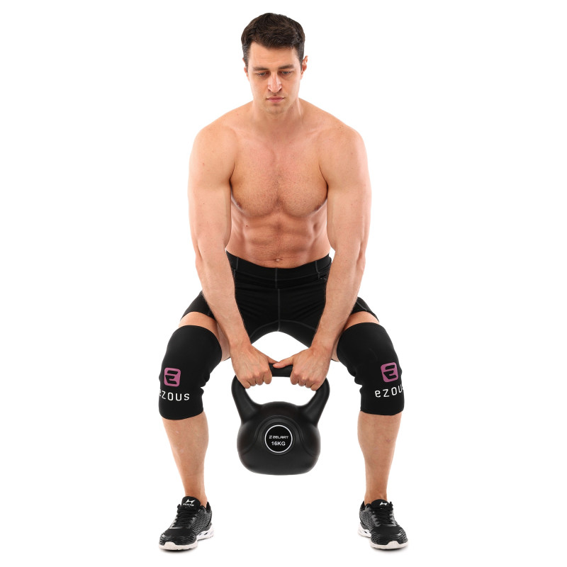 Наколінники для присіду та пауерлфтингу 2штуки SQUAT KNEECAP EZOUS A-01 S-XL чорний