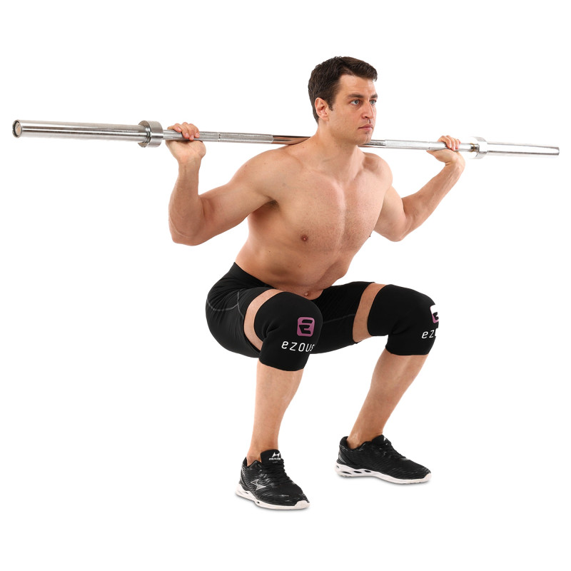 Наколінники для присіду та пауерлфтингу 2штуки SQUAT KNEECAP EZOUS A-01 S-XL чорний
