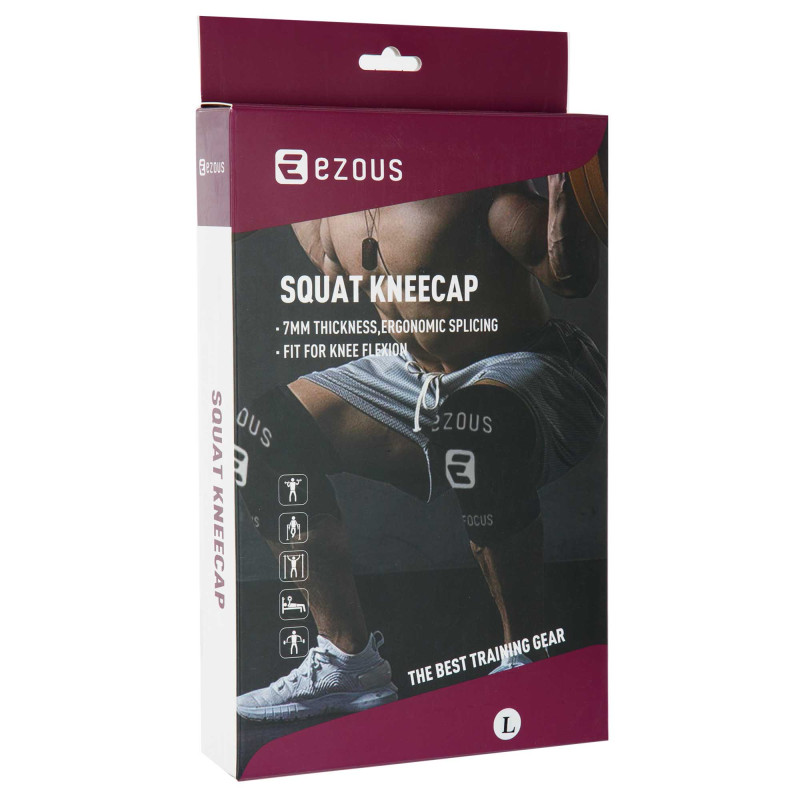 Наколінники для присіду та пауерлфтингу 2штуки SQUAT KNEECAP EZOUS A-02 S-XL чорний