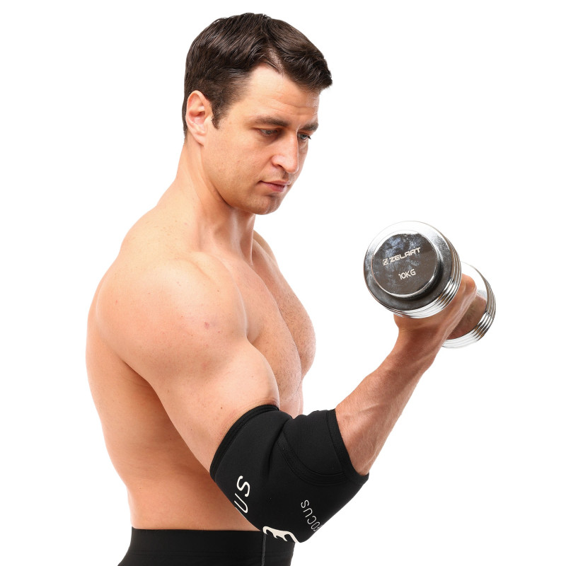 Налокотники для жиму 2штуки ELBOW SLEEVE EZOUS A-03 2шт S-XL чорний