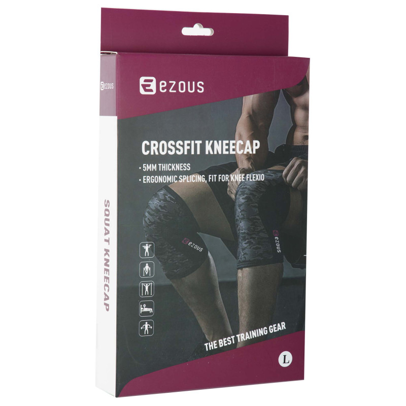 Наколінники для присіду та пауерлфтингу 2штуки CROSSFIT KNEECAP EZOUS A-05 S-XL камуфляж